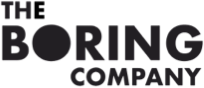 The Boring Company logo, featuring dark grey text spelling "TH BORING COMPANY".